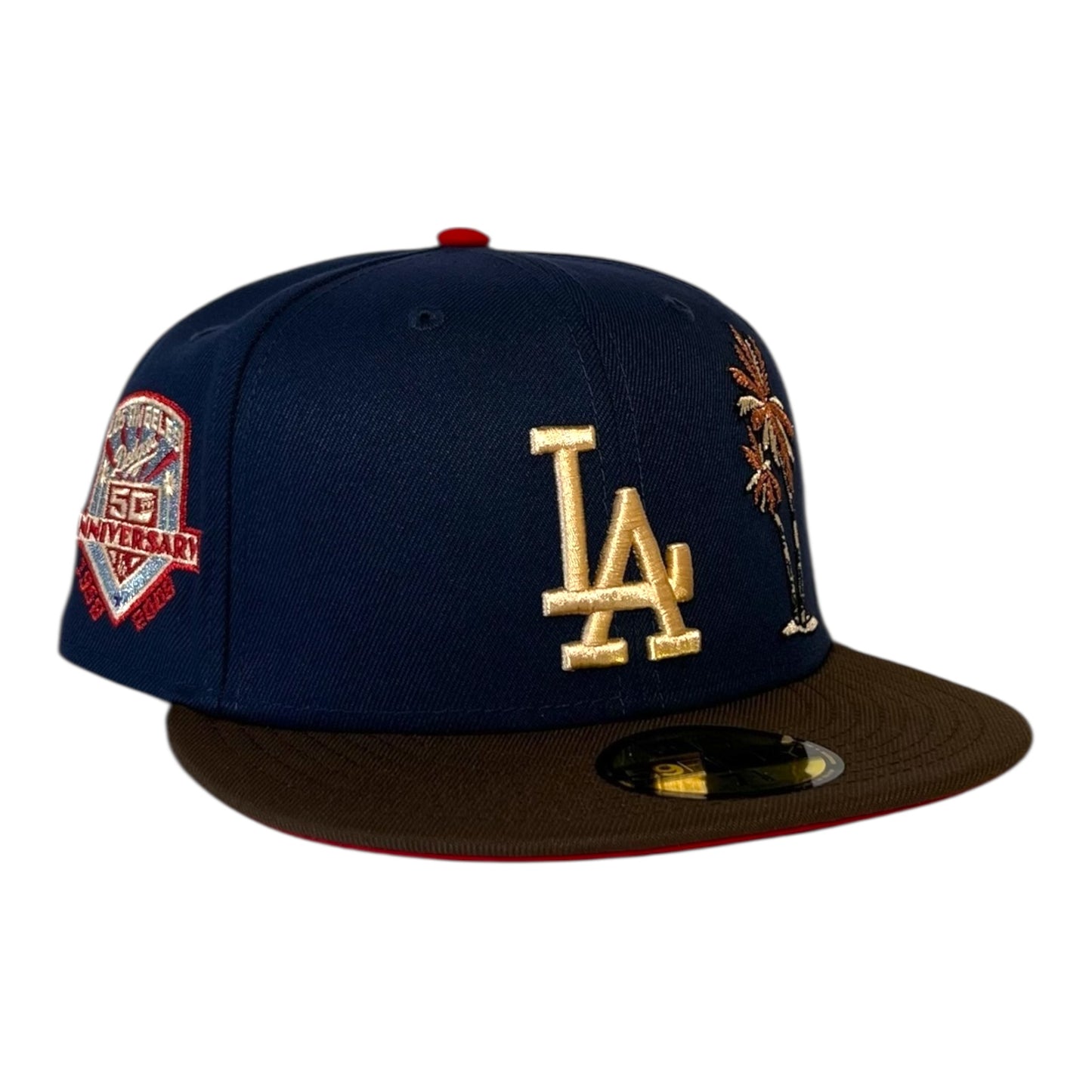 LA DODGERS PALM TREE  NAVY & BROWN 50th ANNIVERSARY SP