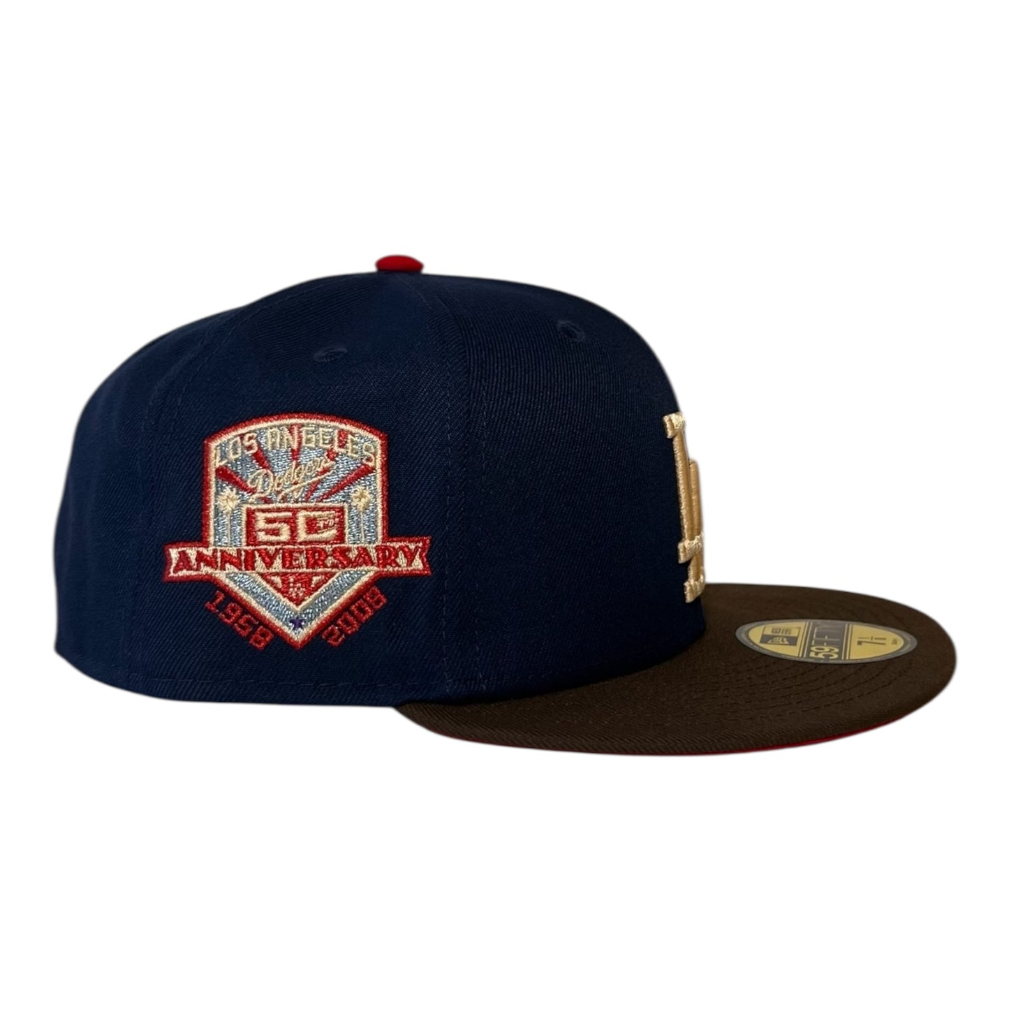 LA DODGERS PALM TREE  NAVY & BROWN 50th ANNIVERSARY SP